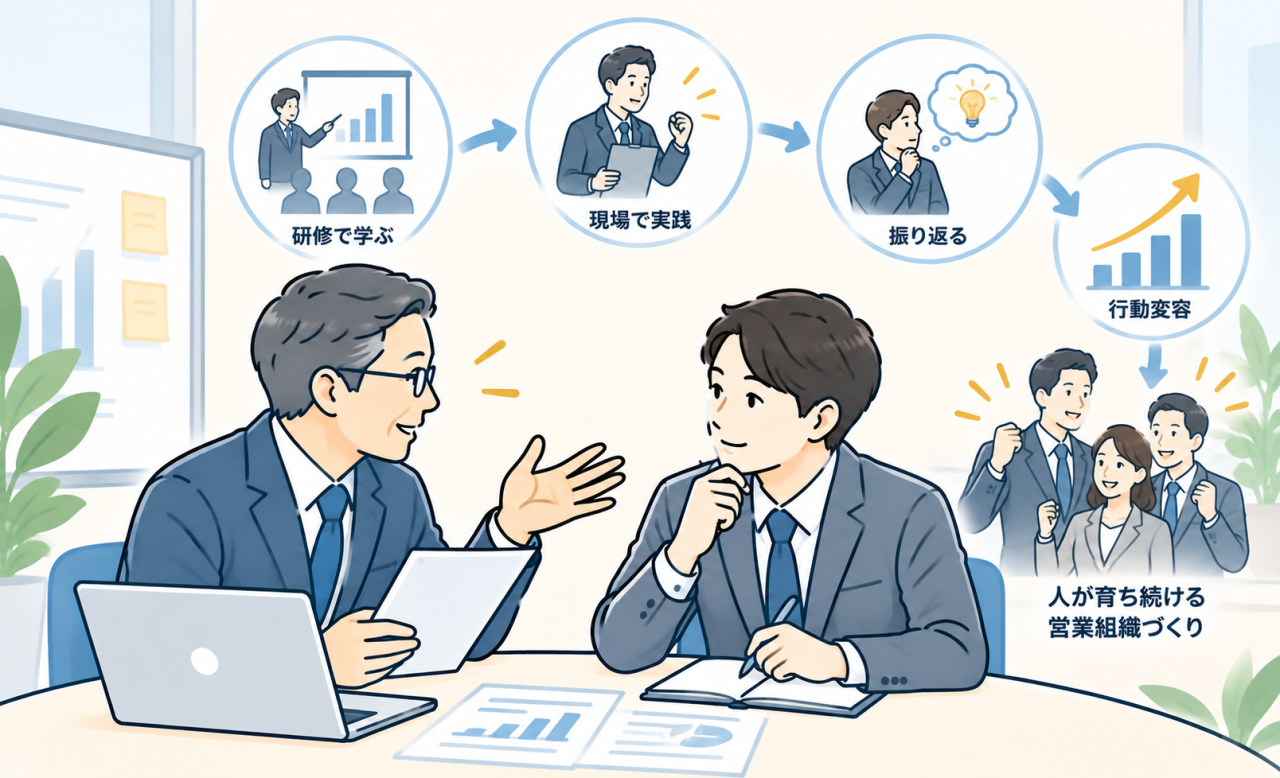 研修から成長へつながる営業組織づくり